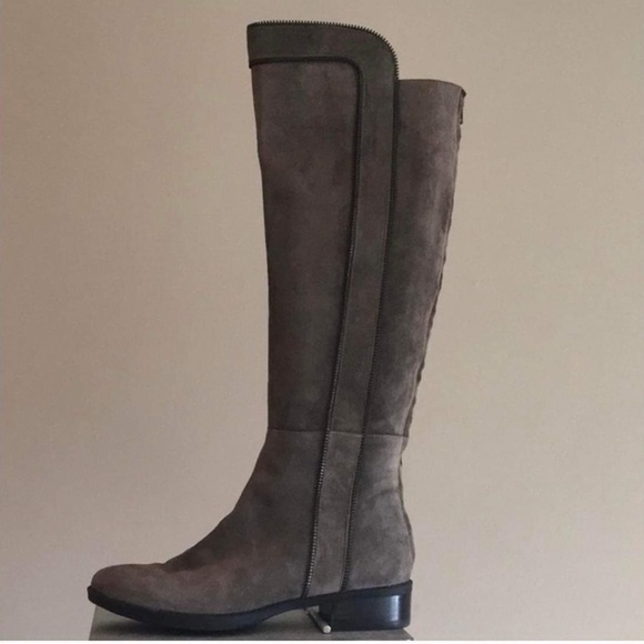 Karl lagerfeld Mimi riding boots genuine suede in Ash grey  / taupe size 6.5 - Picture 16 of 16